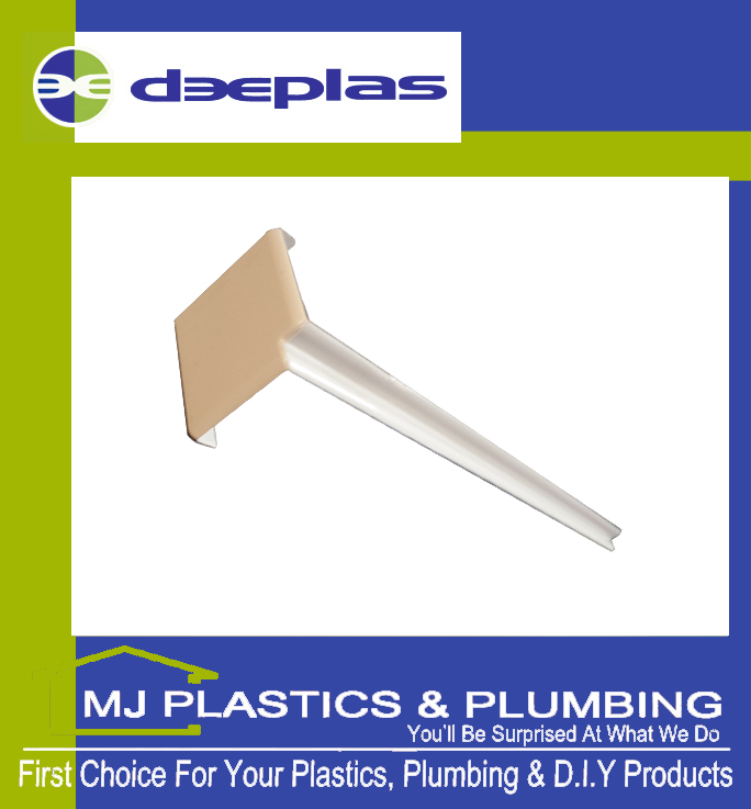 Deeplas Internal Fascia Corner Square Edge 300mm - Deeplas White